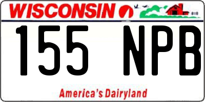 WI license plate 155NPB