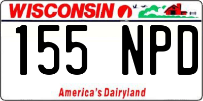 WI license plate 155NPD
