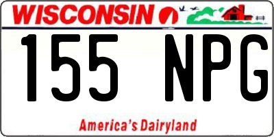 WI license plate 155NPG