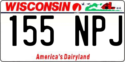 WI license plate 155NPJ