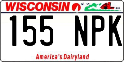 WI license plate 155NPK