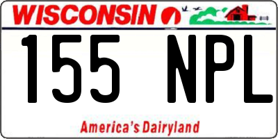 WI license plate 155NPL