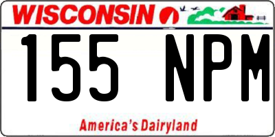 WI license plate 155NPM