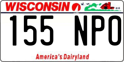 WI license plate 155NPO