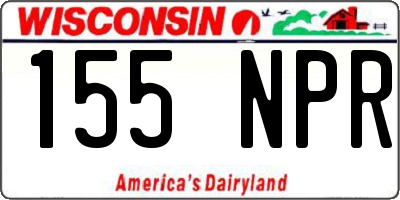 WI license plate 155NPR