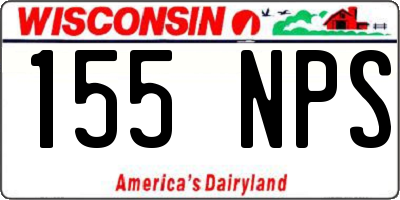 WI license plate 155NPS