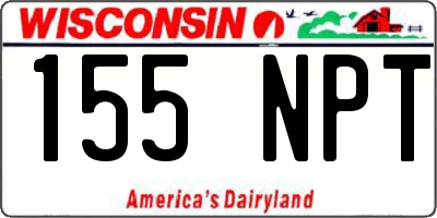 WI license plate 155NPT
