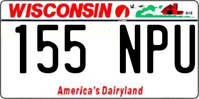 WI license plate 155NPU