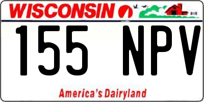WI license plate 155NPV