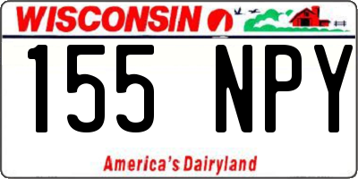 WI license plate 155NPY