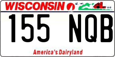 WI license plate 155NQB