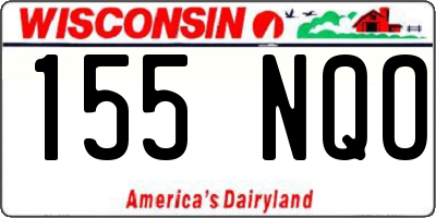 WI license plate 155NQO