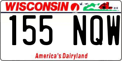 WI license plate 155NQW