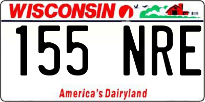 WI license plate 155NRE