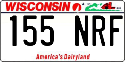 WI license plate 155NRF