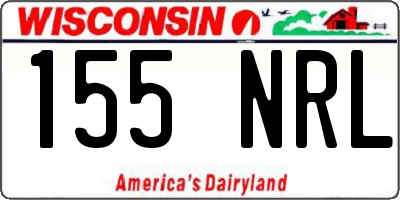 WI license plate 155NRL