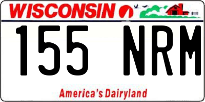 WI license plate 155NRM