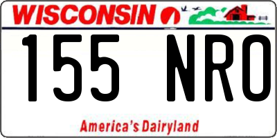 WI license plate 155NRO