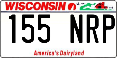 WI license plate 155NRP