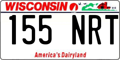WI license plate 155NRT
