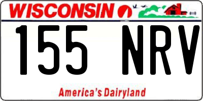 WI license plate 155NRV