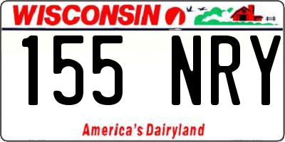 WI license plate 155NRY