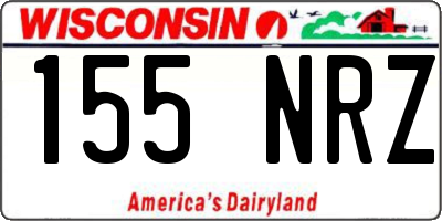 WI license plate 155NRZ
