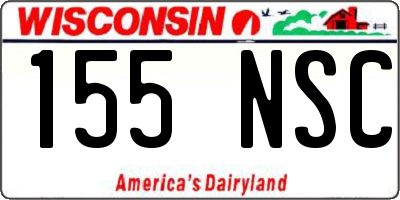 WI license plate 155NSC