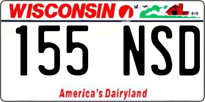 WI license plate 155NSD