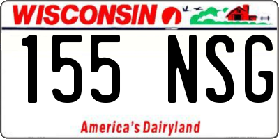 WI license plate 155NSG