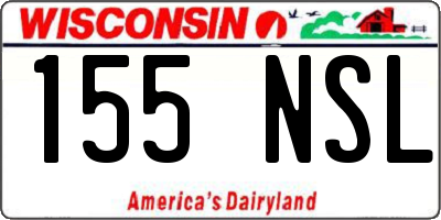 WI license plate 155NSL