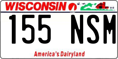 WI license plate 155NSM