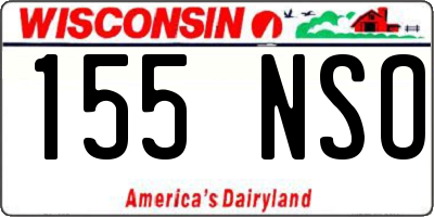 WI license plate 155NSO