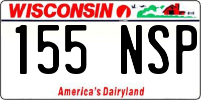 WI license plate 155NSP