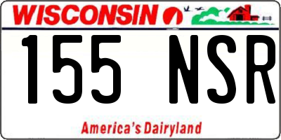 WI license plate 155NSR