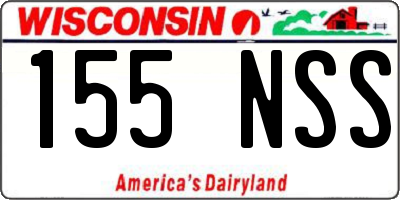 WI license plate 155NSS