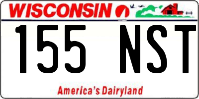 WI license plate 155NST