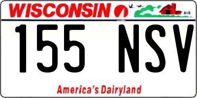 WI license plate 155NSV