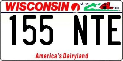 WI license plate 155NTE