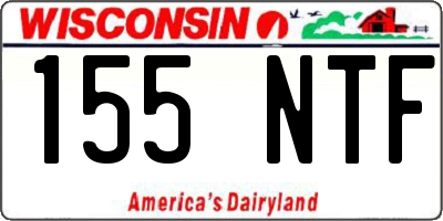 WI license plate 155NTF