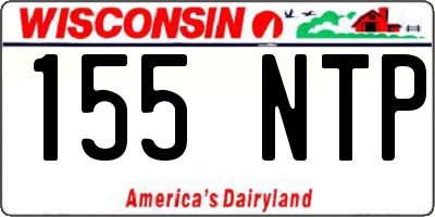 WI license plate 155NTP