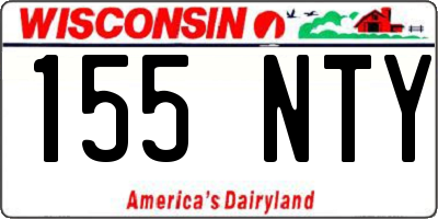 WI license plate 155NTY