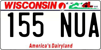 WI license plate 155NUA
