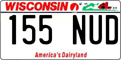 WI license plate 155NUD