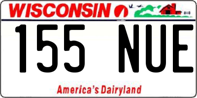 WI license plate 155NUE