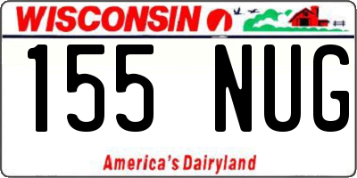 WI license plate 155NUG