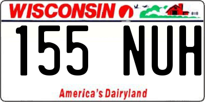 WI license plate 155NUH