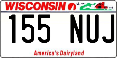WI license plate 155NUJ