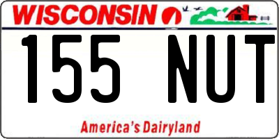 WI license plate 155NUT