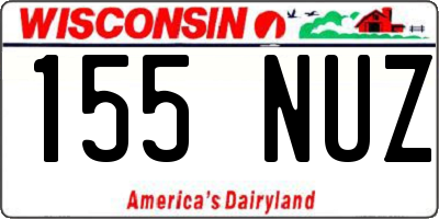 WI license plate 155NUZ
